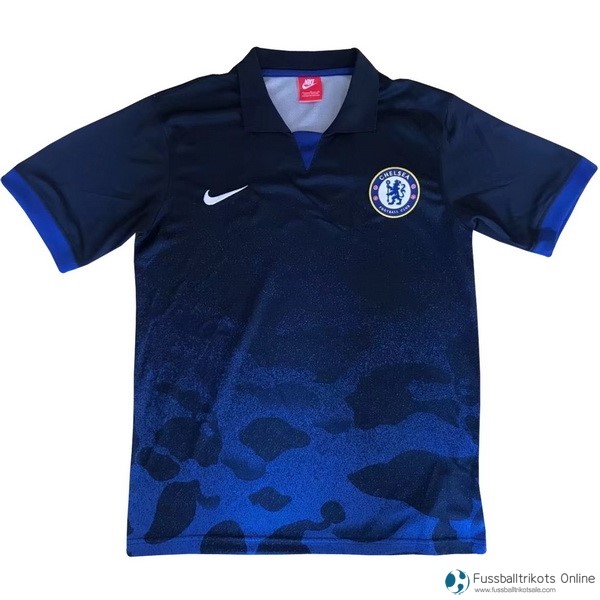 Chelsea Polo 2017-18 Blau Marine Fussballtrikots Günstig